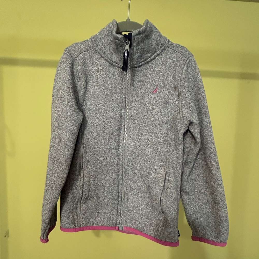Nautica Gray Jacket with Pink Accents